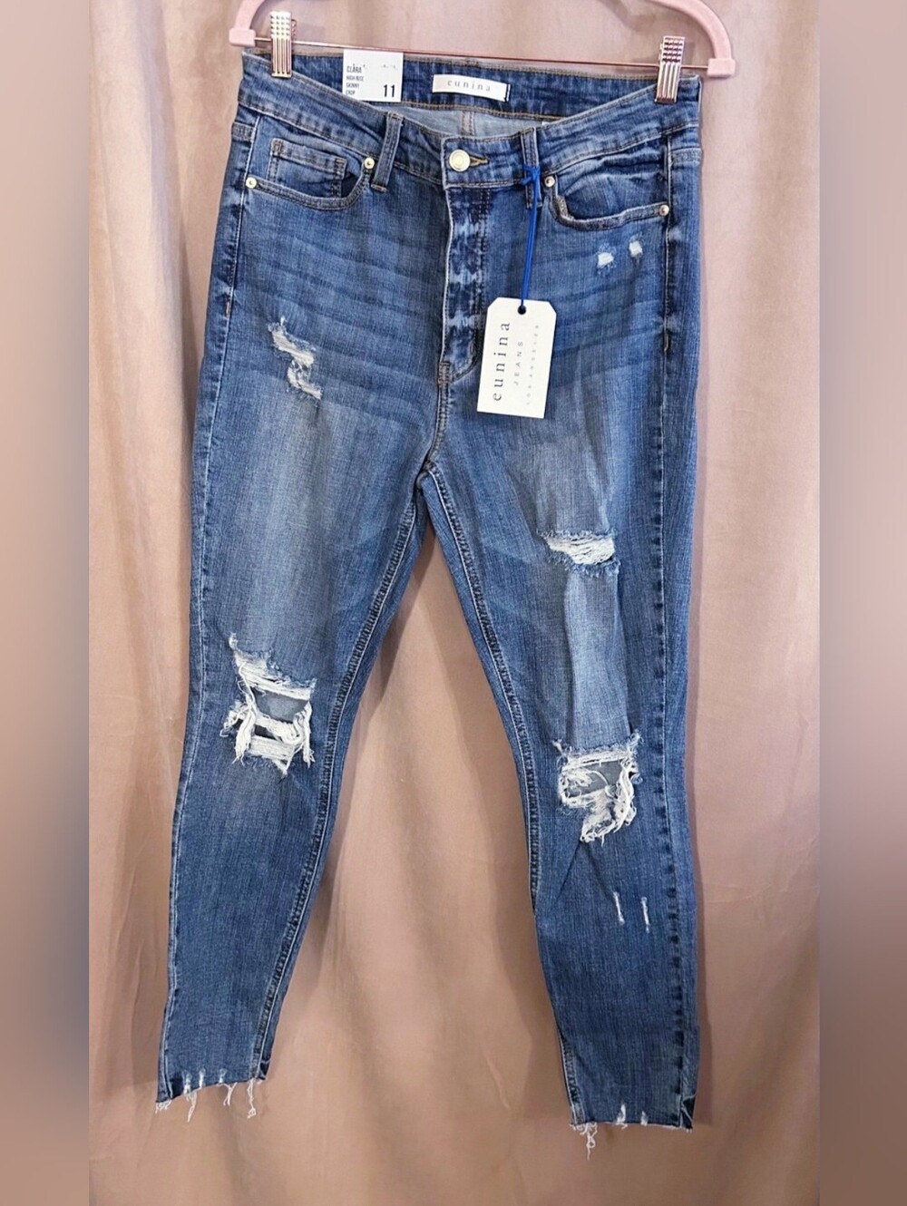 EUNINA CLARA HIGH RISE SKINNY CROP JEANS